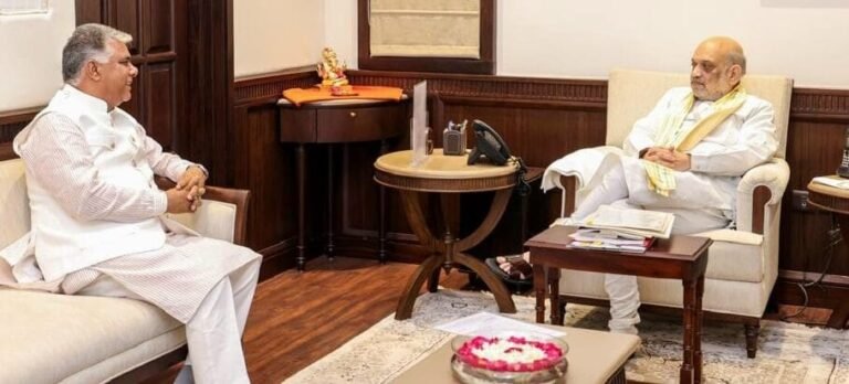 Delhi : सांसद डॉ. भारद्वाज ने शाह से की मुलाकात, चंबा में पैरामिलिट्री ट्रेनिंग सेंटर खोलने की मांग