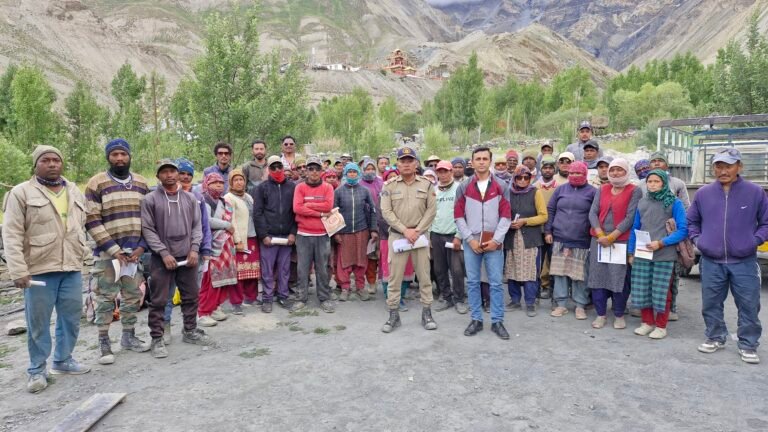Spiti: दुर्गम ग्यू गांव में श्रमिकों के लिए जागरूकता एवं ई-केवाईसी शिविर का आयोजन