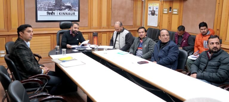 Kinnaur:किन्नौर में जिला सड़क सुरक्षा समिति की बैठक, 1 जनवरी से राष्ट्रीय सड़क सुरक्षा माह का आयोजन
