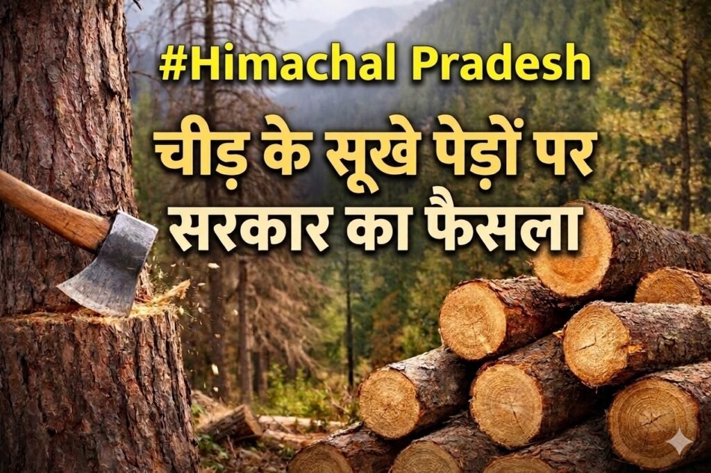 Himachal : आपदा या बीमारी से सूखे चीड़ के पेड़ों की कटाई को मिलेगी अनुमति, वन विभाग ने बदले नियम