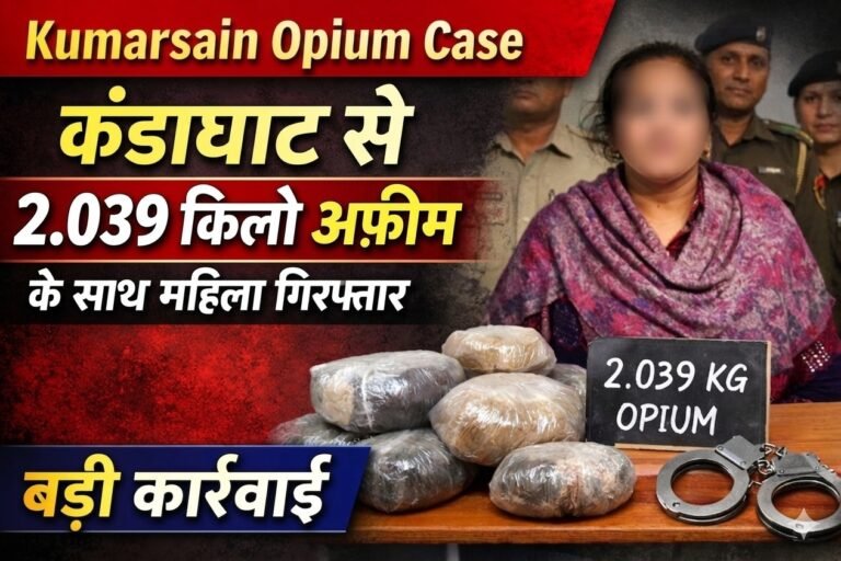 Kumarsain Opium Case : कंडाघाट से 2.039 किलो अफीम के साथ महिला गिरफ्तार