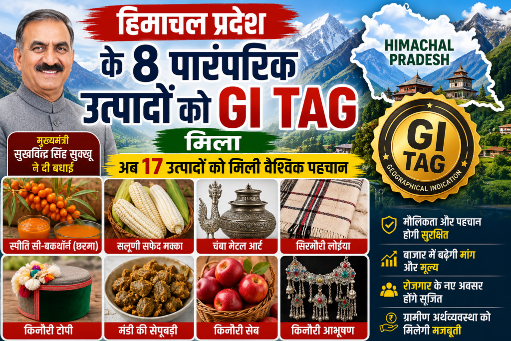 Traditional Products: हिमाचल के 8 पारंपरिक उत्पादों को मिला GI टैग, अब प्रदेश के 17 उत्पादों को मिली भौगोलिक पहचान