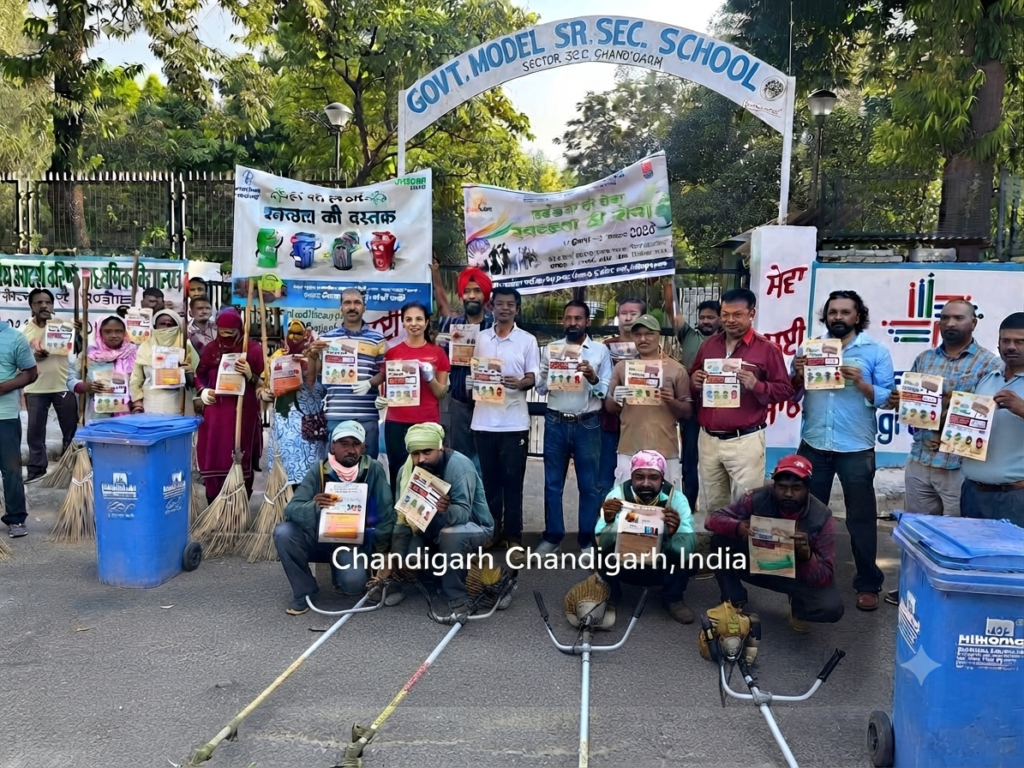 Chandigarh: स्वच्छता ही सेवा 2026 के तहत एनएचपीसी ने चलाया स्वच्छता एवं जागरूकता अभियान